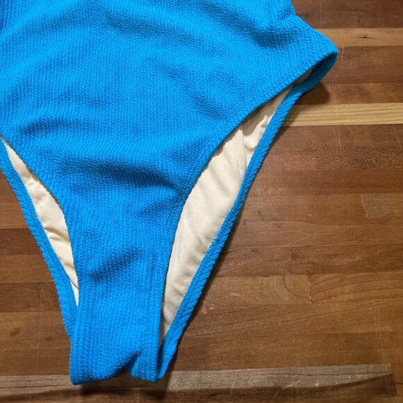 Cotton on Women's Low-Back One-Piece Swimsuit - Bonnie Blue Crinkle medium - Picture 4 of 6